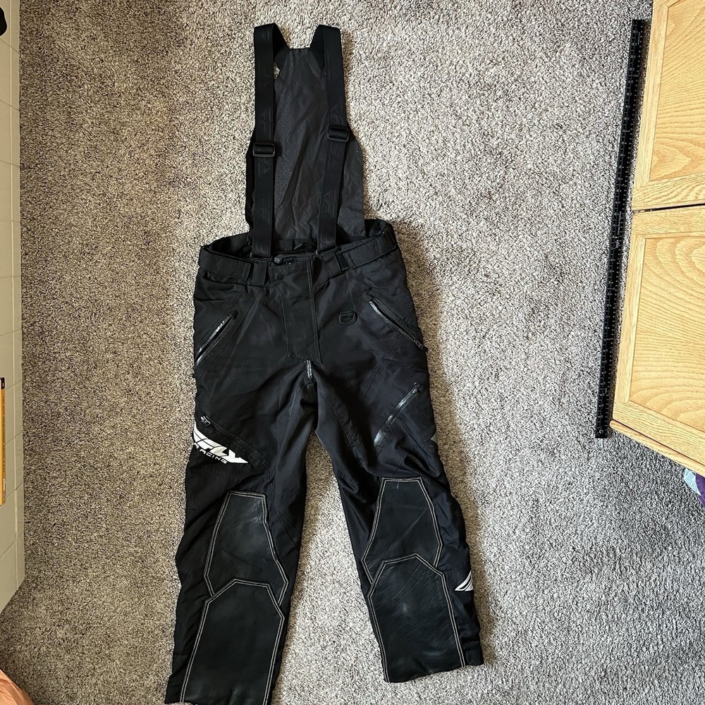 FLY RACING Men's SNX Pro Pants Men's Snowmobile Bibs Size Medium Black